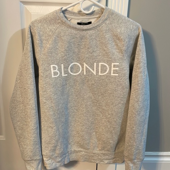 Brunette the label light grey “blonde” sweater - Picture 1 of 2